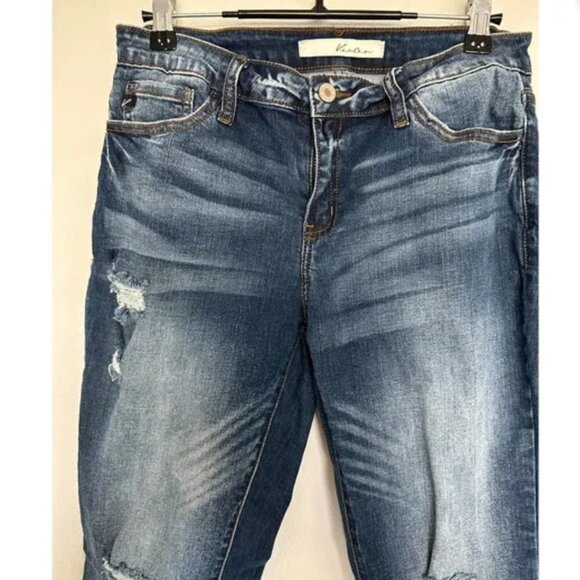 🥳 FINAL SALE 🎉 Kancan Hippie Distressed Fringed Jean Sz 26 - Picture 3 of 10